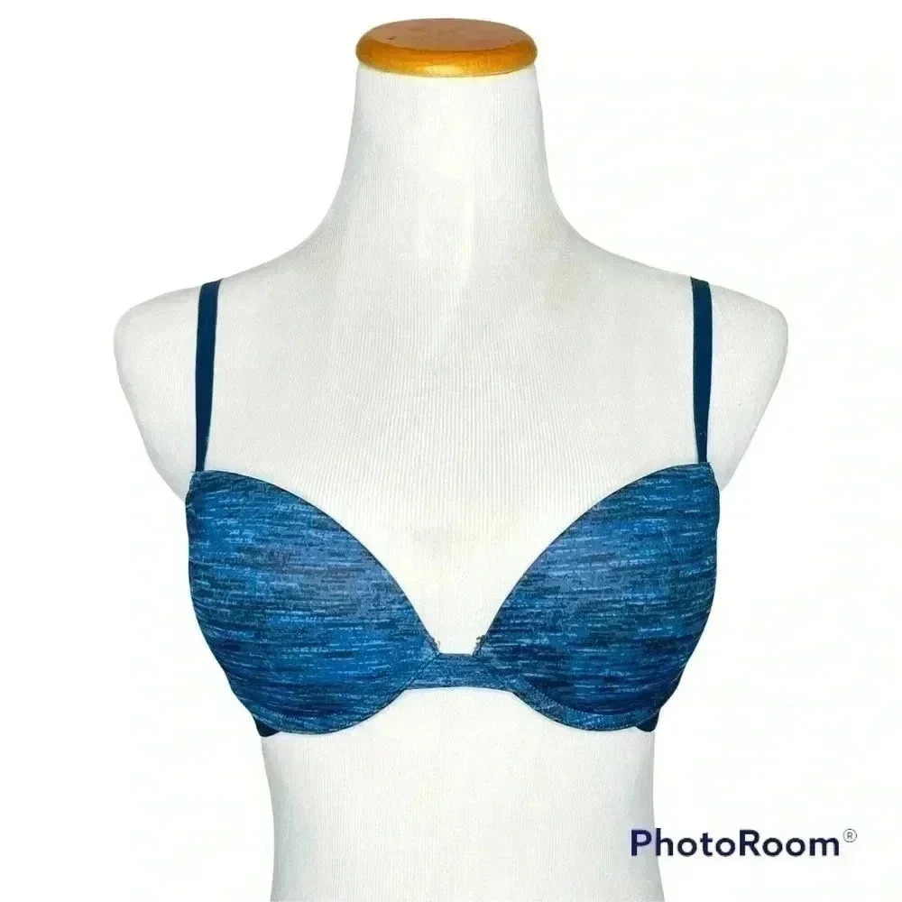 La Senza Heathered Navy and Black Slightly Padded Bra, 34B